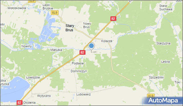 mapa Kolonia Kołacze, Kolonia Kołacze na mapie Targeo